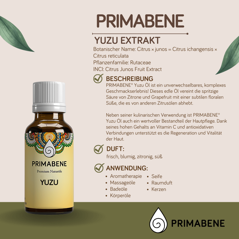 Bild von Yuzu, Extrakt, 100% rein ätherisches Öl